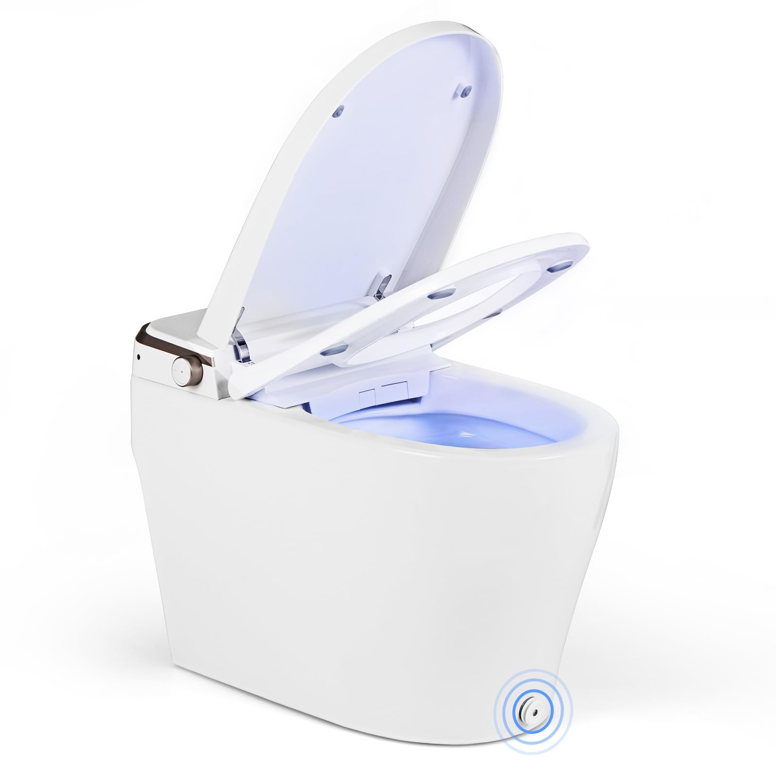 Giantex Smart Toilet with Bidet Built In, Bidet Toilet with Heat, Dryer, Night Light, Auto Open/Close