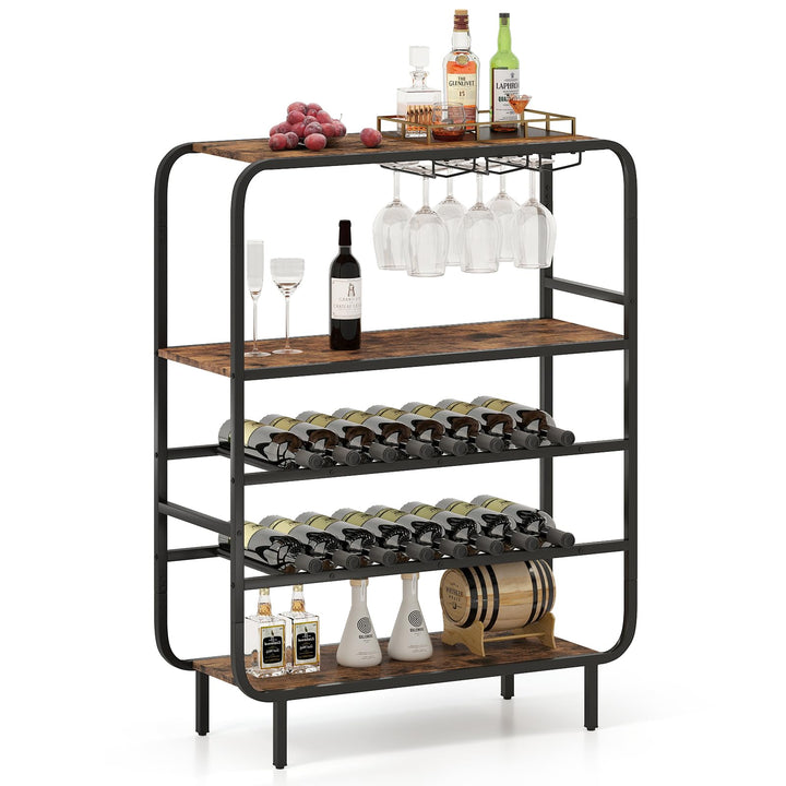 Giantex Industrial Wine Rack Freestanding Floor