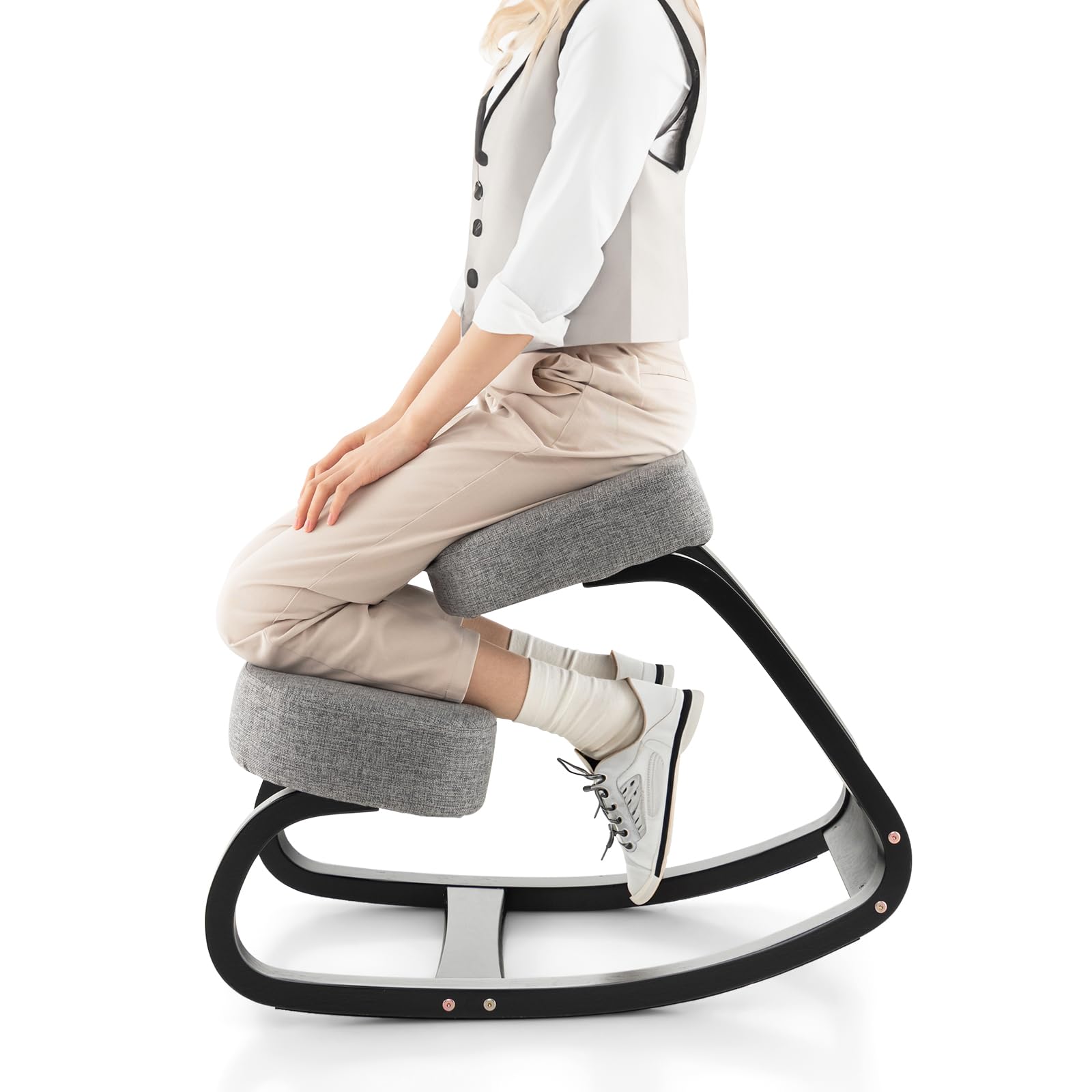 Giantex Kneeling Chair, Wood Posture Chair