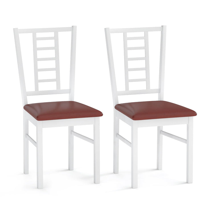 Giantex Wooden Dining Chairs Set of 2/4 Armless Kitchen Chairs