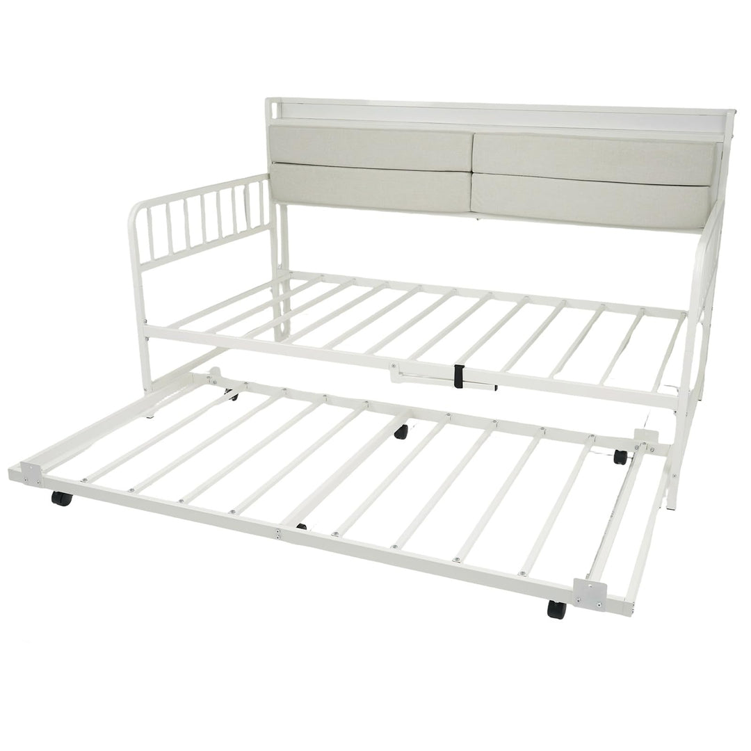 Giantex Daybed with Trundle Twin Bed Frame