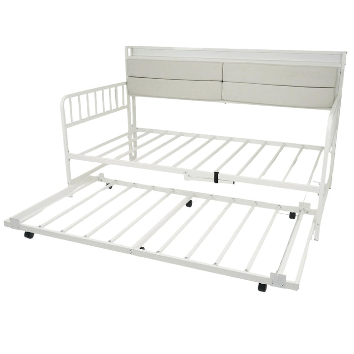 Giantex Daybed with Trundle Twin Bed Frame