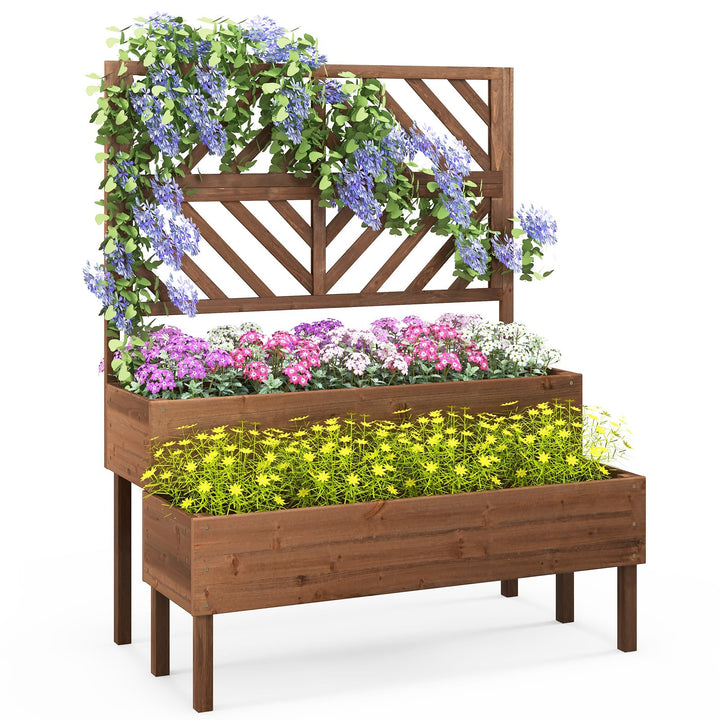 Giantex Raised Garden Bed with Trellis