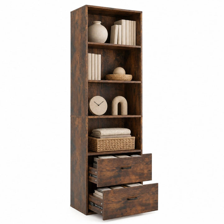 Giantex 74" Tall 4-Tier Bookcase