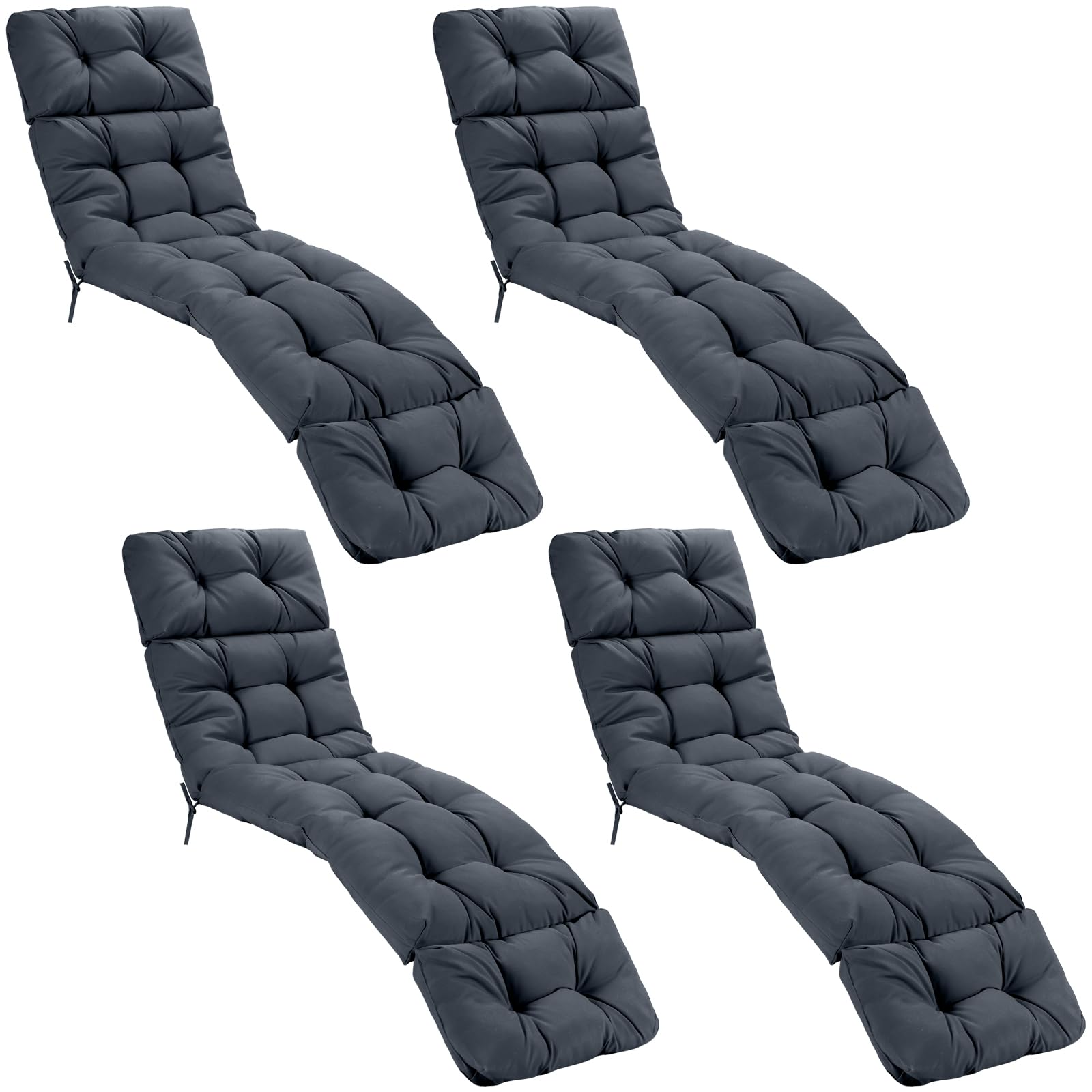 Giantex Set of 1/2/4 Lounge Chair Cushion(73X22X4 Inch)
