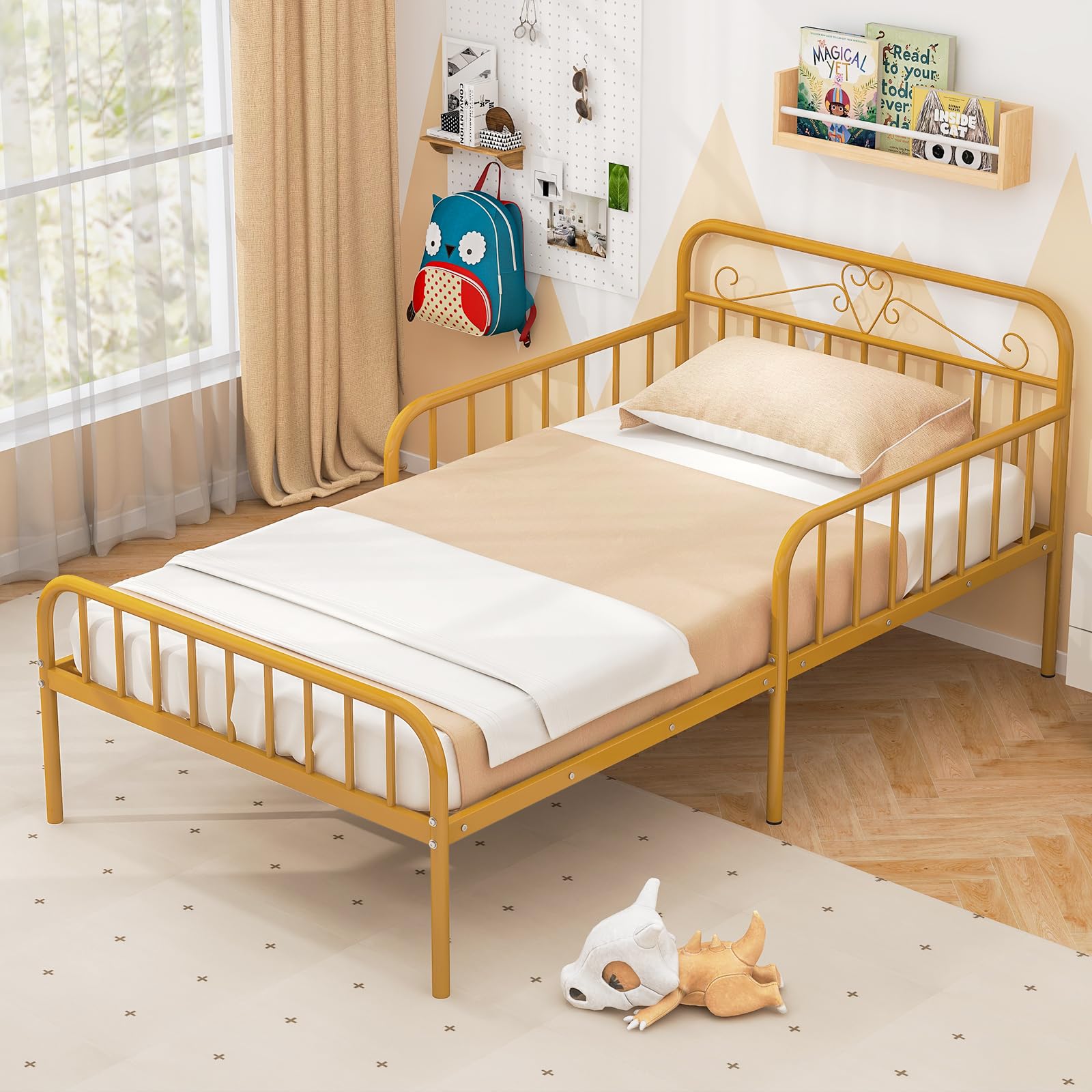 Giantex Metal Twin Bed Frames for Kids, Heavy Duty Metal Platform