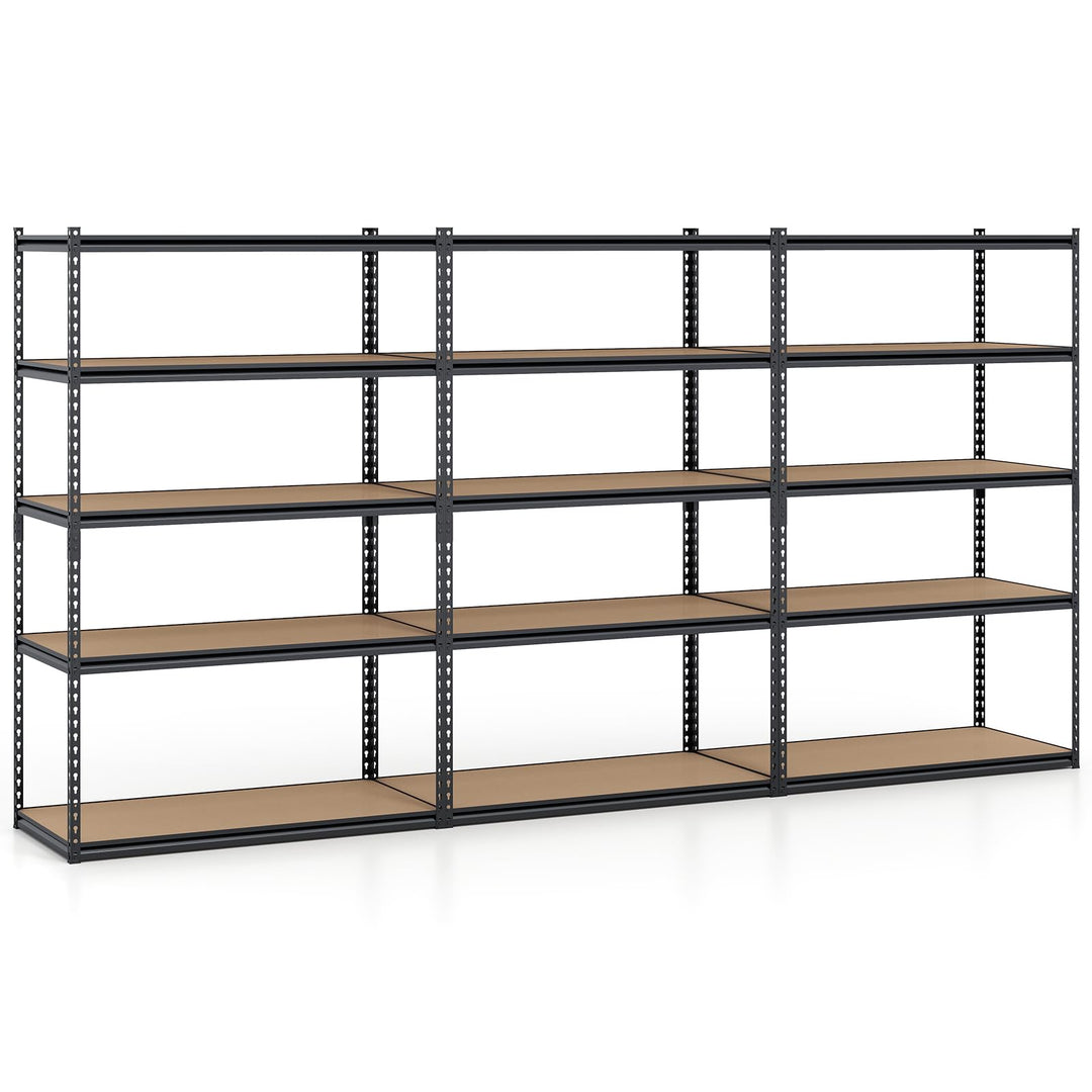 Giantex 5-Tier Metal Storage Shelves Heavy Duty Garage Shelving Units(1/2/3/4,48" W x 24" D x 72" H)