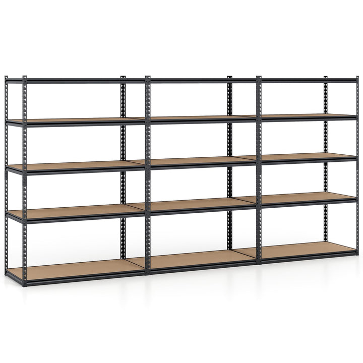 Giantex 5-Tier Metal Storage Shelves Heavy Duty Garage Shelving Units(1/2/3/4,48" W x 24" D x 72" H)