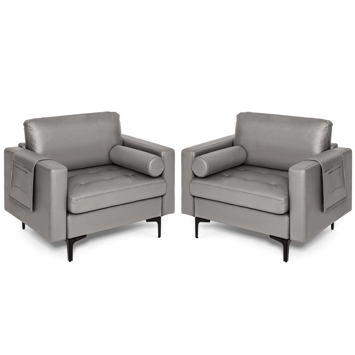 Giantex Sofa Chair, Accent Armchair w/Comfy Cushion