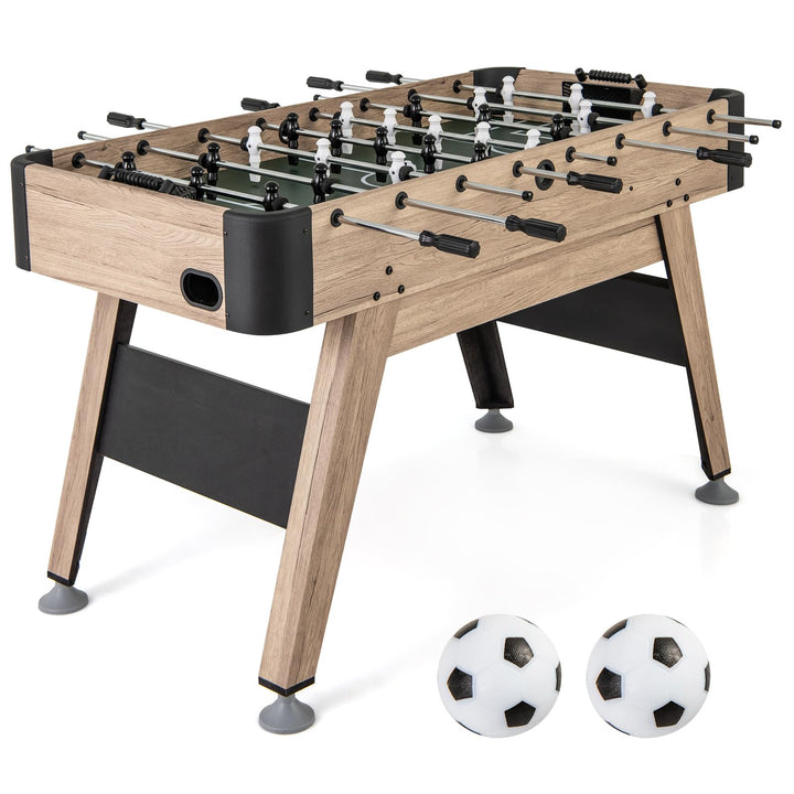 Giantex 54 Inch Foosball Table - Wood Football Table Competition Sized, Arcade Soccer Game Table with 2 Balls