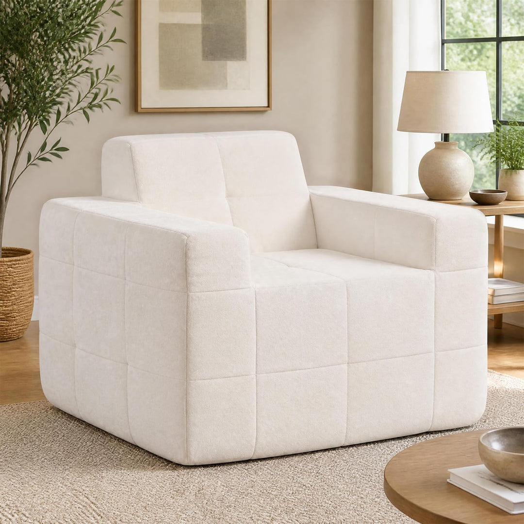 GIANTEX Boneless Single Sofa Chair with Terry Cloth Upholstery