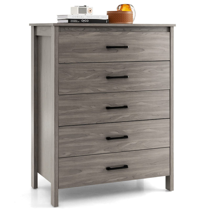 Giantex 5-Drawer Chest Dresser for Bedroom - 41.5" Multipurpose Storage Clothes Organizer