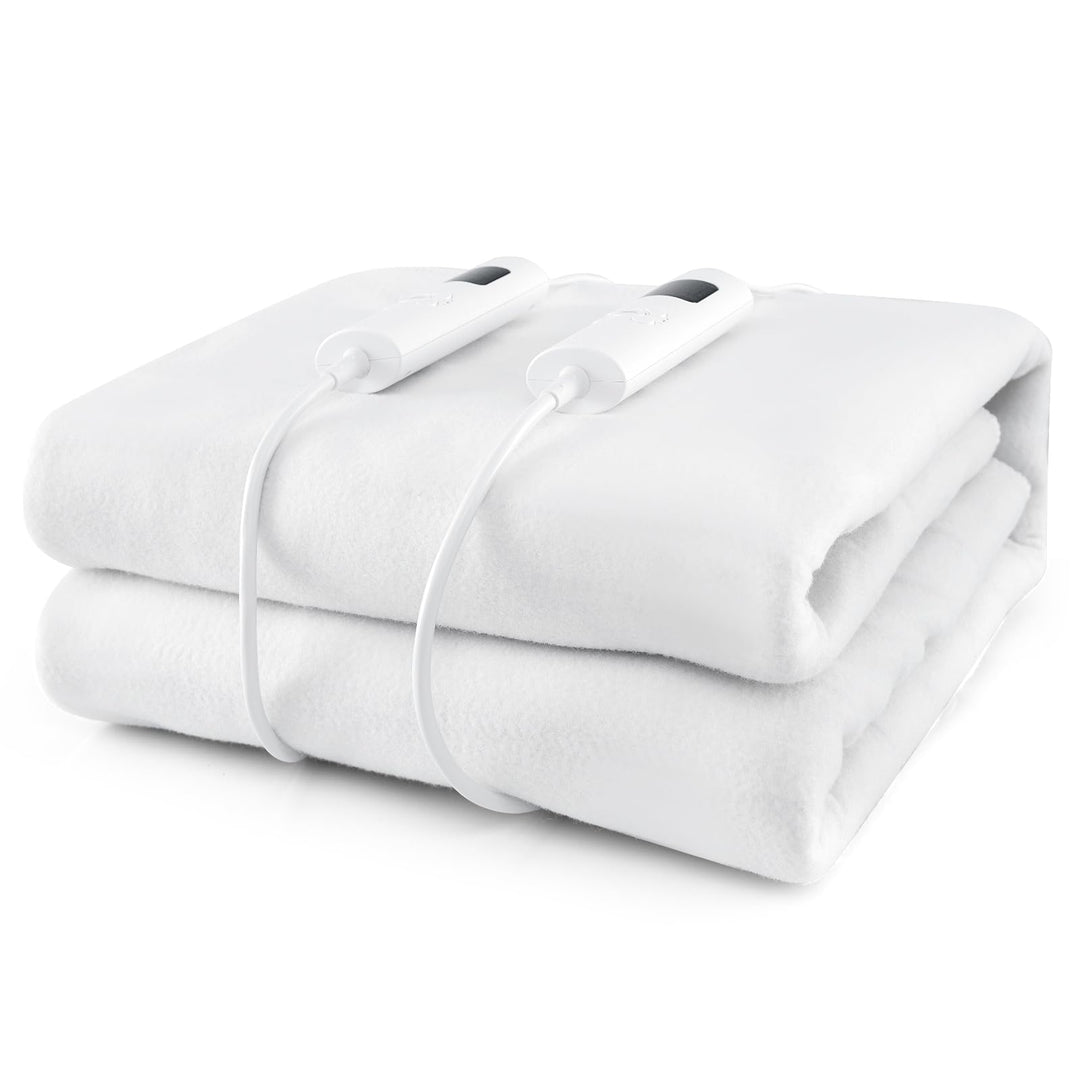 Giantex Heated Mattress Pad, Machine Washable Bed Warmer with Dual Controller