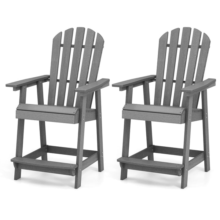 Giantex HDPE Tall Adirondack Chair, 24.5”H Counter Height Bar Stool