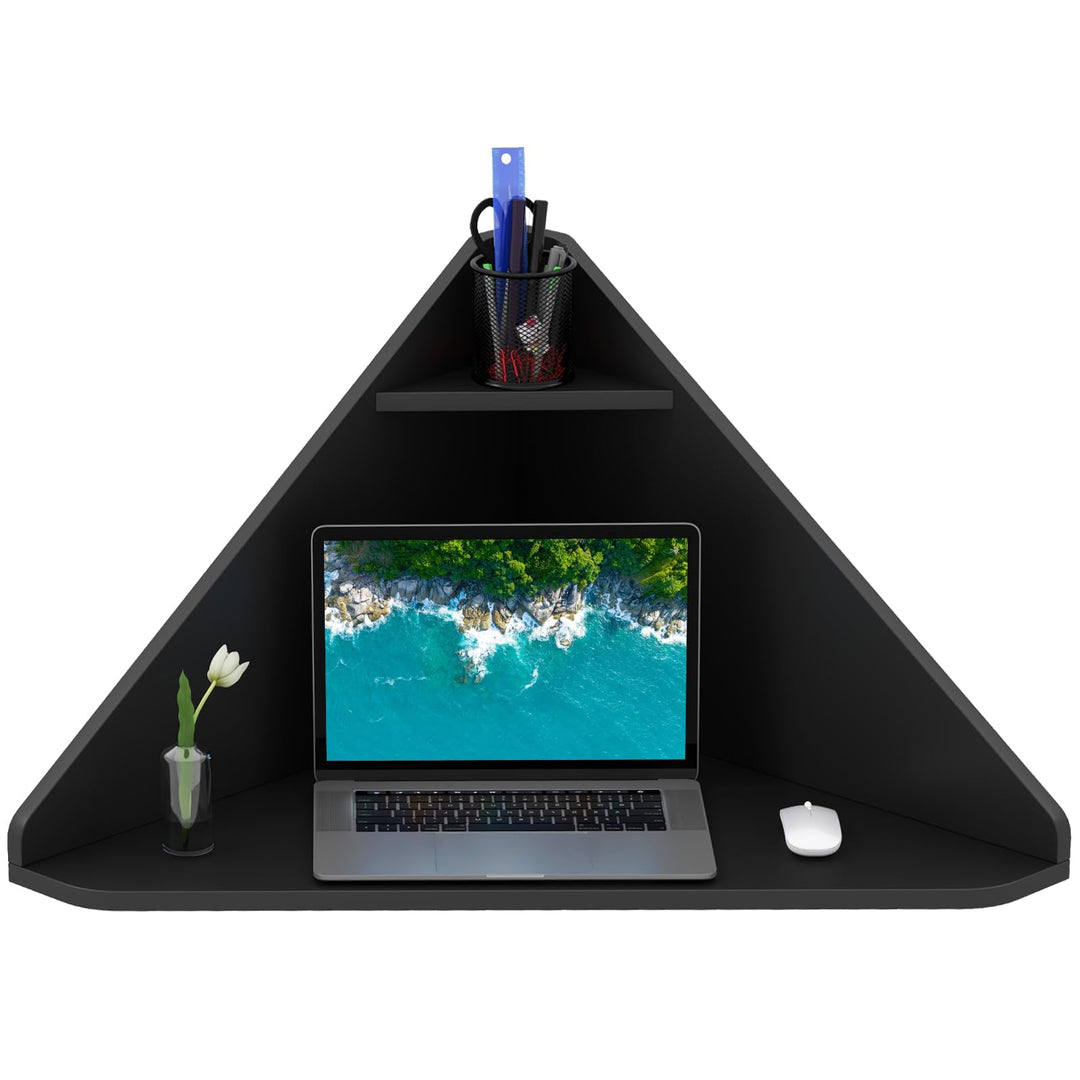 Giantex Wall Mounted Computer Desk with Storage Shelf