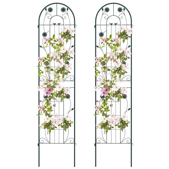 Giantex Garden Trellis, Tall Galvanized Steel Trellis for Climbing Plants