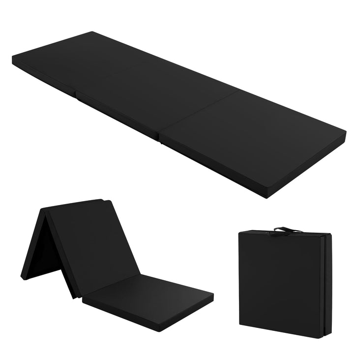 Giantex 6'x 2' Gymnastics Mat, 2" Thick Folding Tumbling Mat with Hook and Loop Fastener