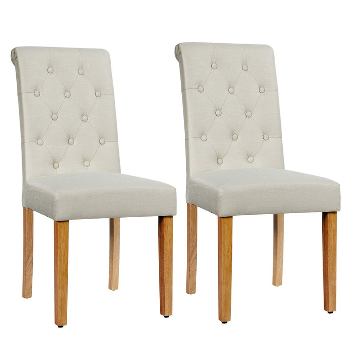 Upholstered Accent Dining Chairs Set of 2