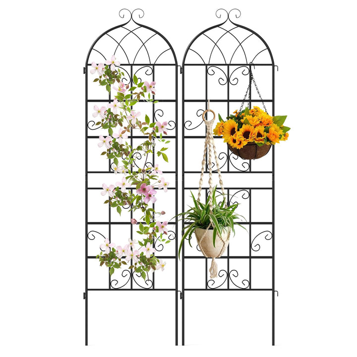 Giantex 2/4 Packs 71"x20"/86"x20" Metal Garden Trellis for Outdoor Climbing Plants