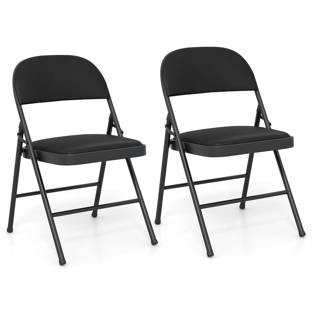 Giantex Portable Party Chairs with Metal Frame