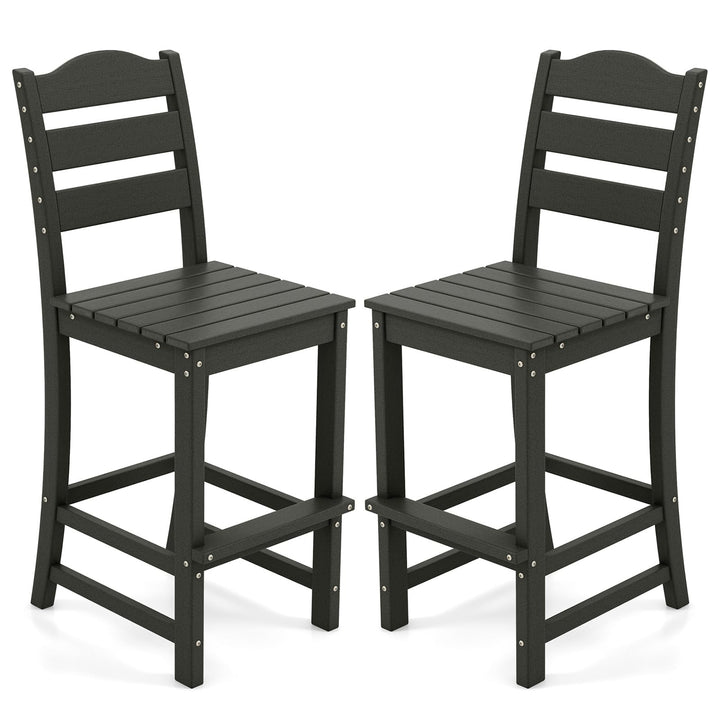 Giantex Patio Tall Bar Chair with Backrest and Footrest