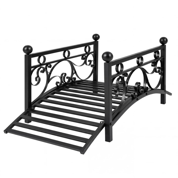 Giantex 3.3 FT Garden Metal Bridge with Dual Patterned Side Rails