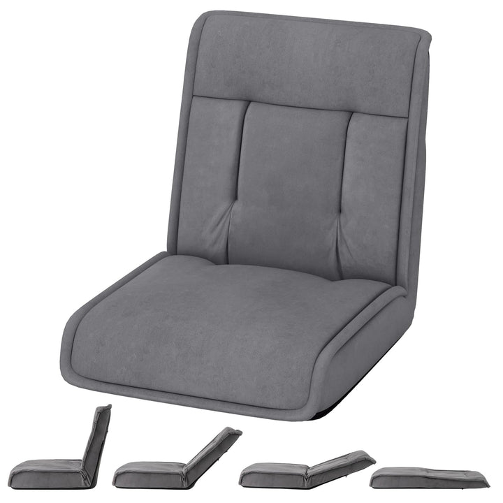 Giantex Floor Chair, Lazy Sofa with 14-Poistion Adjustable Backrest & 5-Position Adjustable Headrest, Padded Sleeper Bed