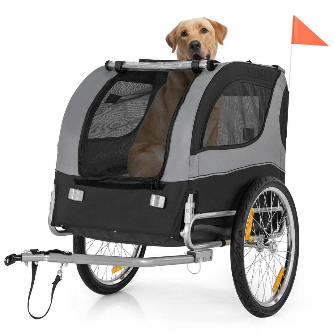dog stroller bike Giantex Dog Bike Trailer Pet Stroller, Small Medium Dog Bicycle Traile – Giantexus