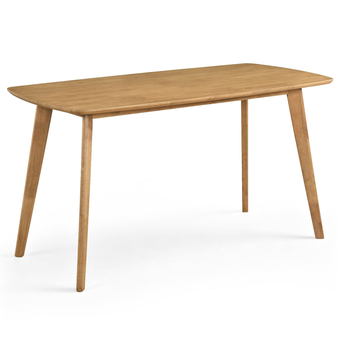GIANTEX 55" Solid Wood Rectangular Dining Table w/Round Edges for 4-6