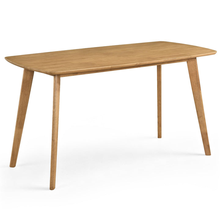 GIANTEX 55" Solid Wood Rectangular Dining Table w/Round Edges for 4-6