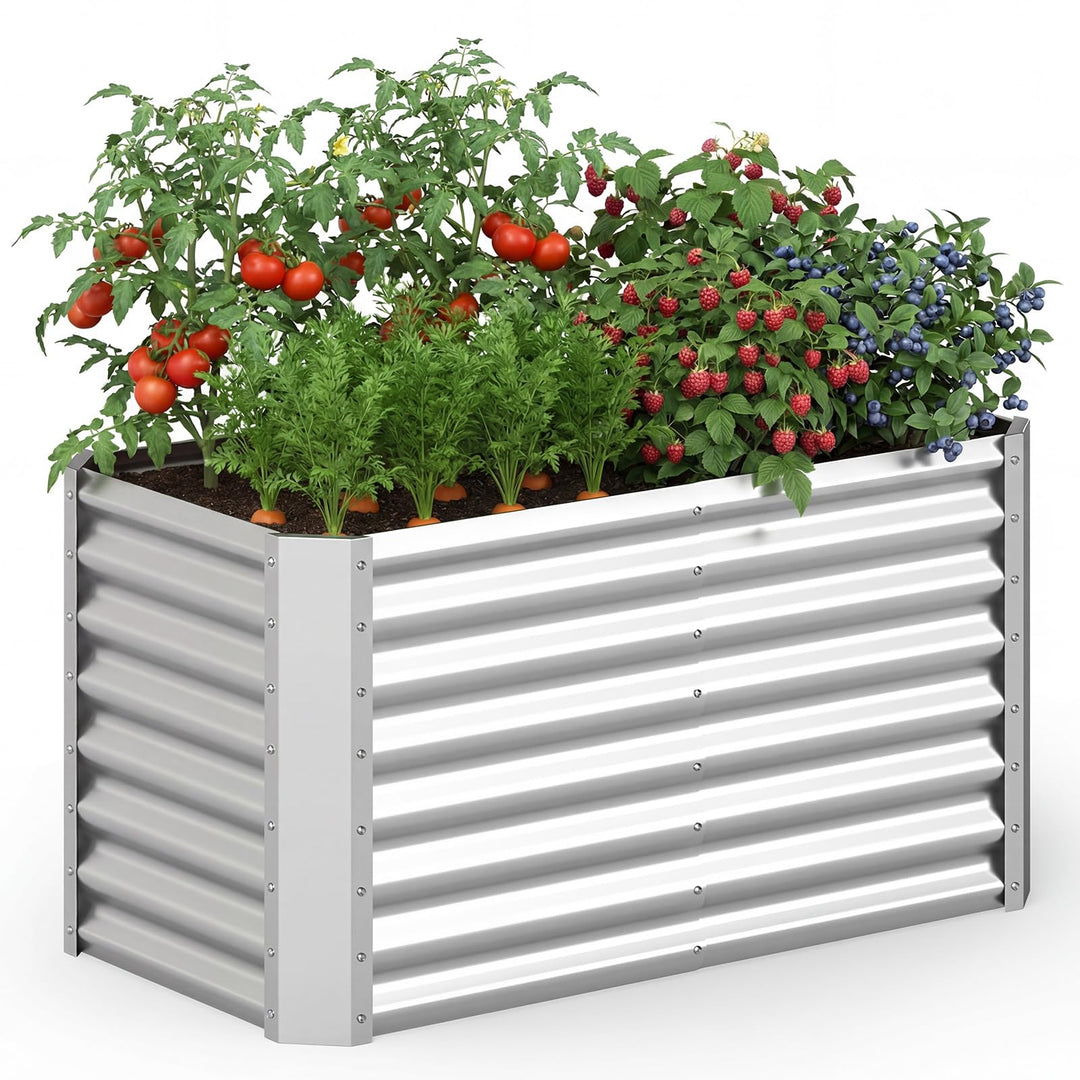 Giantex 4 x 2 x 2 FT Galvanized Raised Garden Bed (1/2)