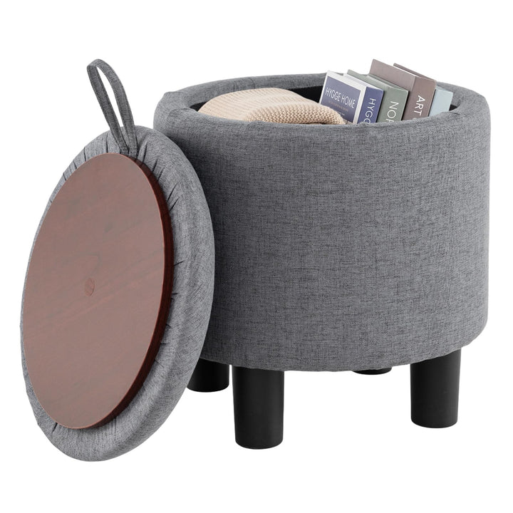 Giantex Round Ottoman with Storage