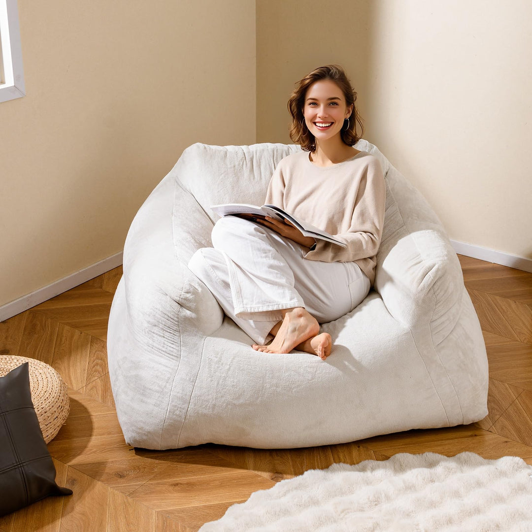 Giantex Bean Bag Chair for Adults Teens Plush Lazy Sofa with Ultra-Soft Velvet Cover & Non-Slip Bottom
