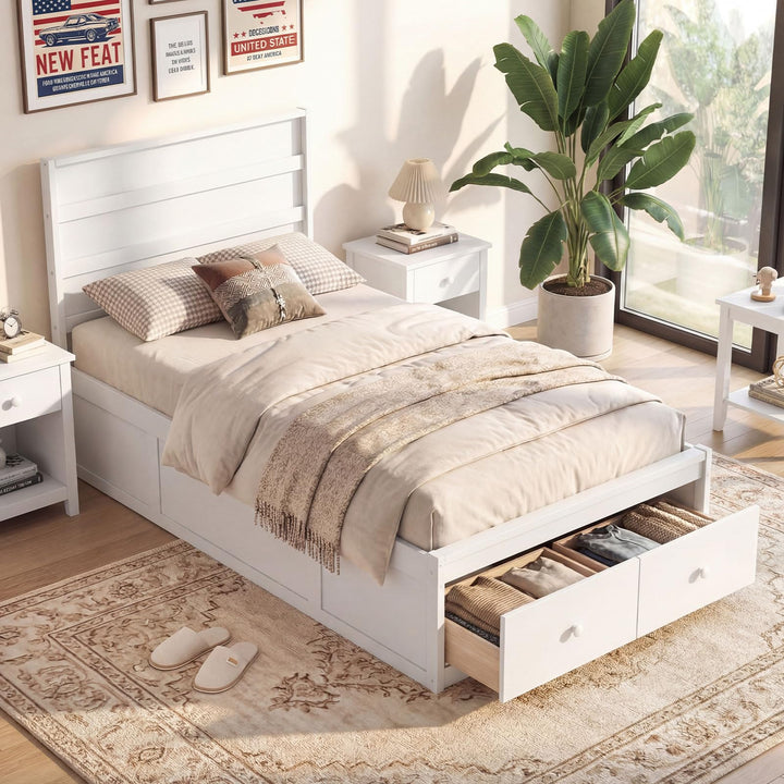 Giantex Bed Frame with Storage Drawers