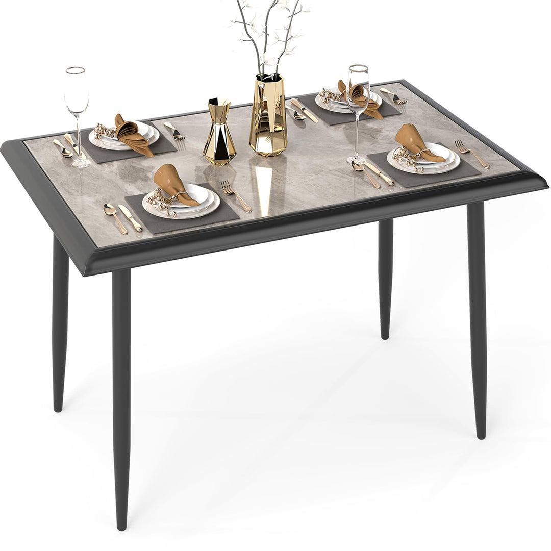 Giantex 44" Dining Table with Food Grade Sintered Stone Tabletop