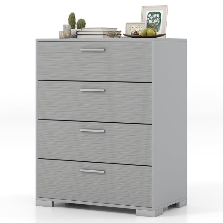 Giantex Storage Cabinet with 4 Drawers, Metal Legs & Handles, Anti-Toppling Devices, Tall Cabinet