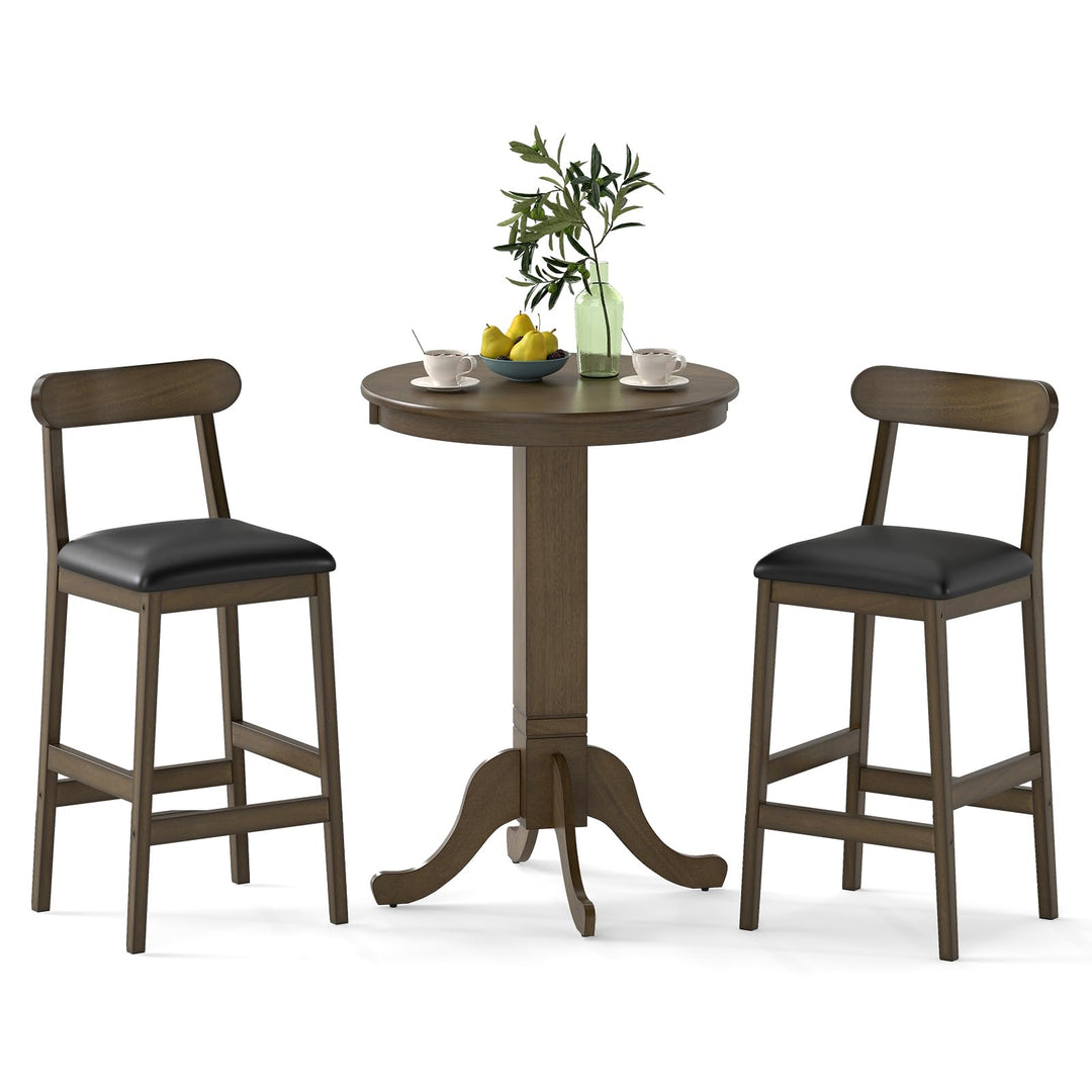 Giantex 3 Pieces Wood Bar Table Set for 2