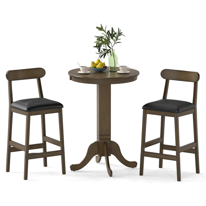 Giantex 3 Pieces Wood Bar Table Set for 2