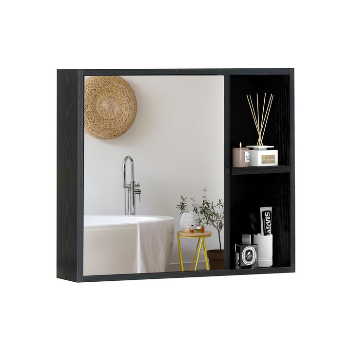 Giantex Medicine Cabinet, Bathroom Wall Cabinet with Mirror Door, 2 Adjustable Shelves, 2 Open Shelves