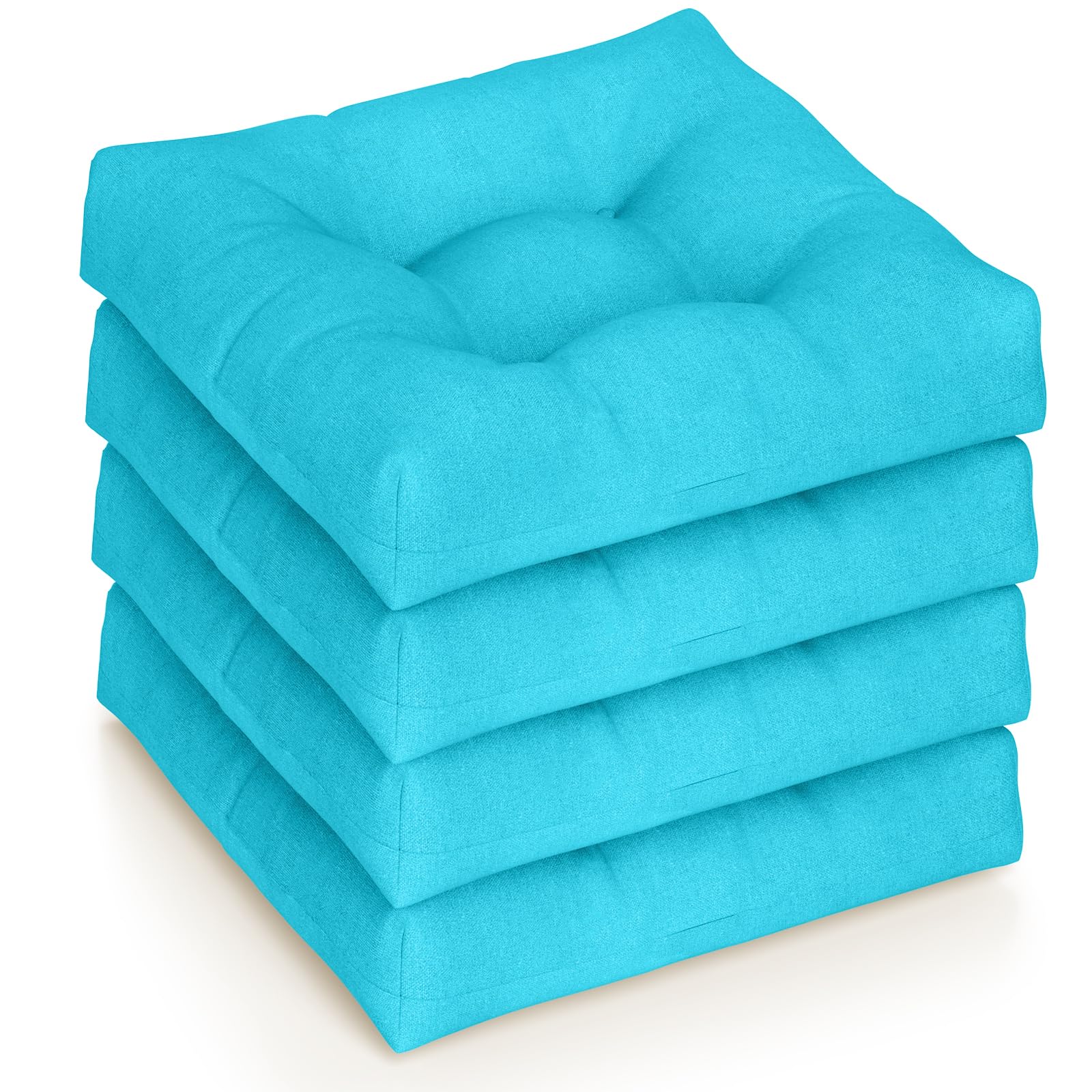 Giantex 2/4/6 Pack Tufted Patio Cushions 4 Inch Thick Outdoor Chair Pads