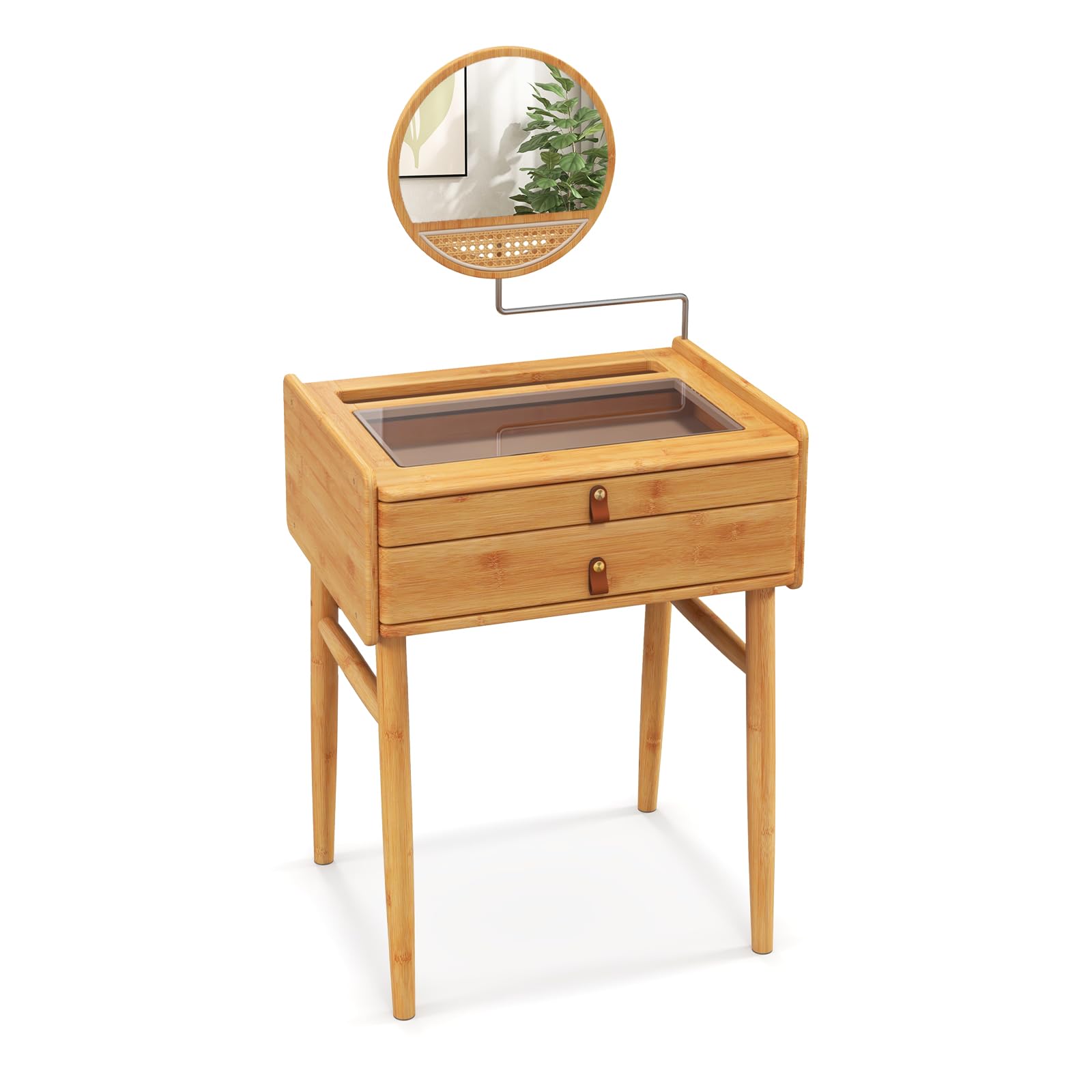 CHARMAID Makeup Vanity Table - Giantex