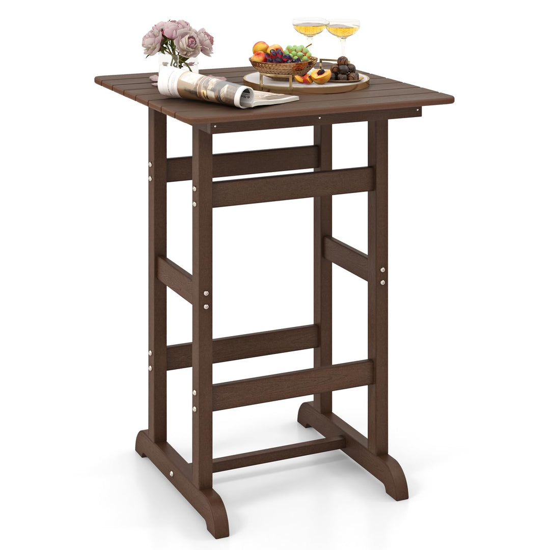 Giantex  42" Height HDPE Square Pub Table