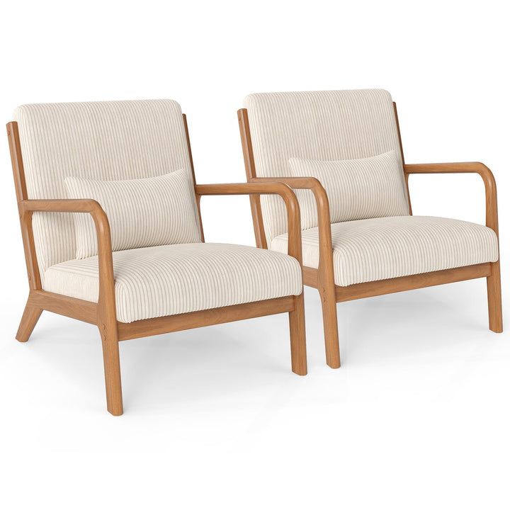Giantex Modern Accent Chair Corduroy Upholstered Lounge Chair