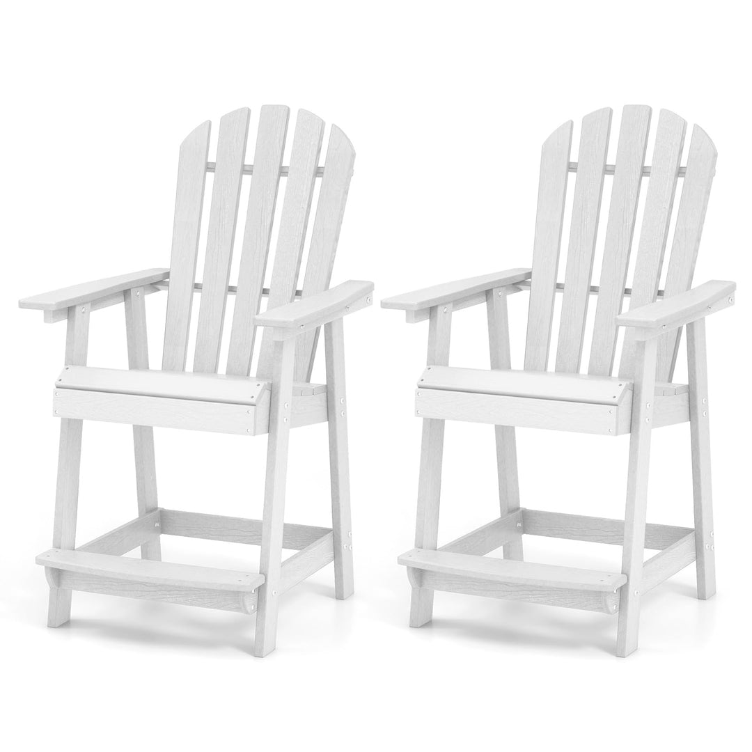 Giantex HDPE Tall Adirondack Chair, 24.5”H Counter Height Bar Stool