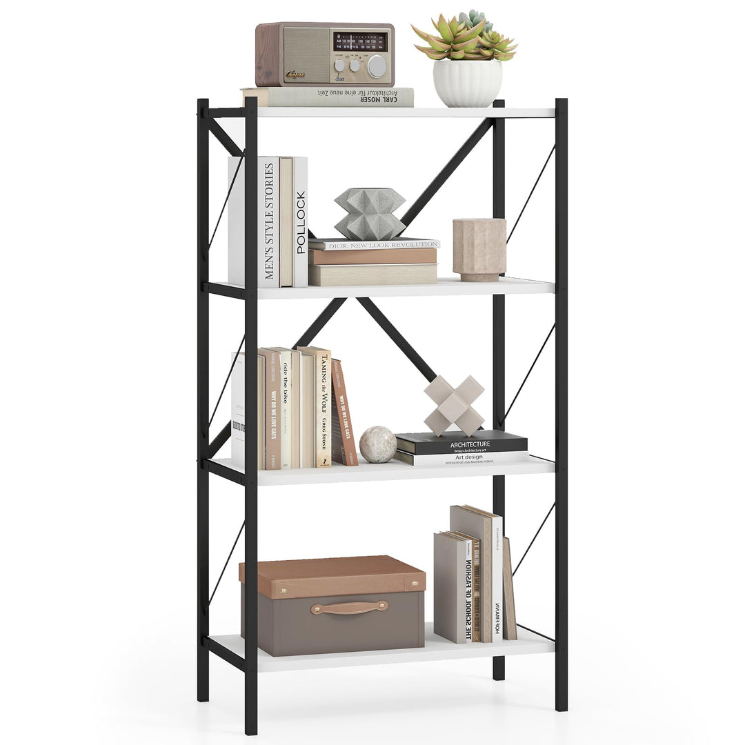 Giantex Modern Bookcase with Heavy-Duty Metal Frame