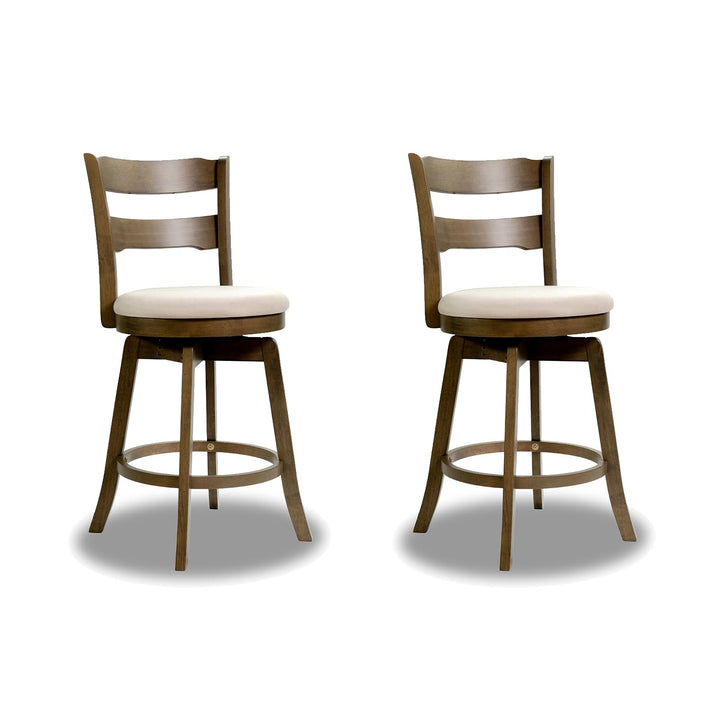 Giantex 25" Swivel Bar Stools Set of 2/4 with Fabric Upholstered Seat