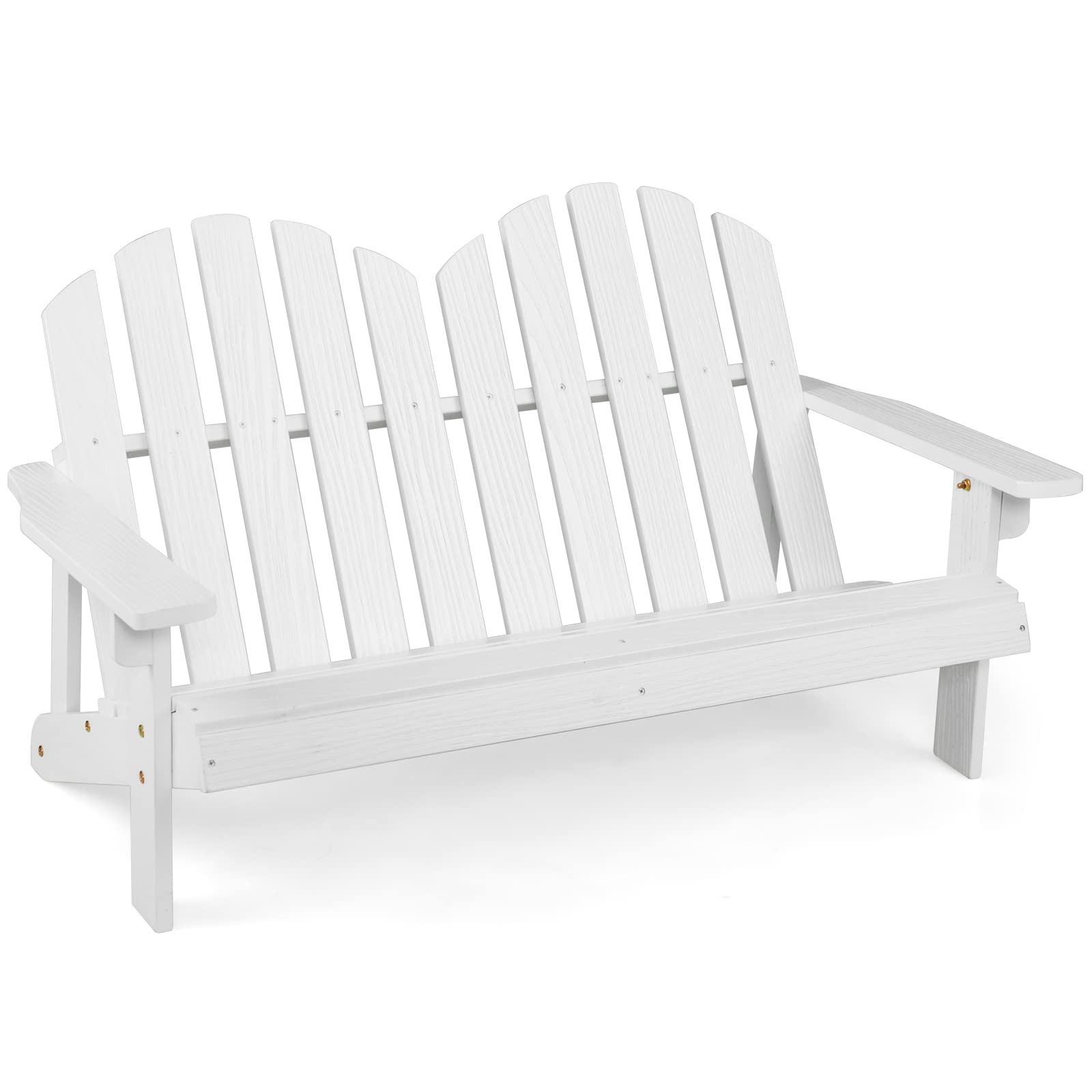Giantex Kids 2-Seat Adirondack Chair - Fir Wood Double Loveseat with High Backrest, Arm Rest, 300 LBS Weight Capacity