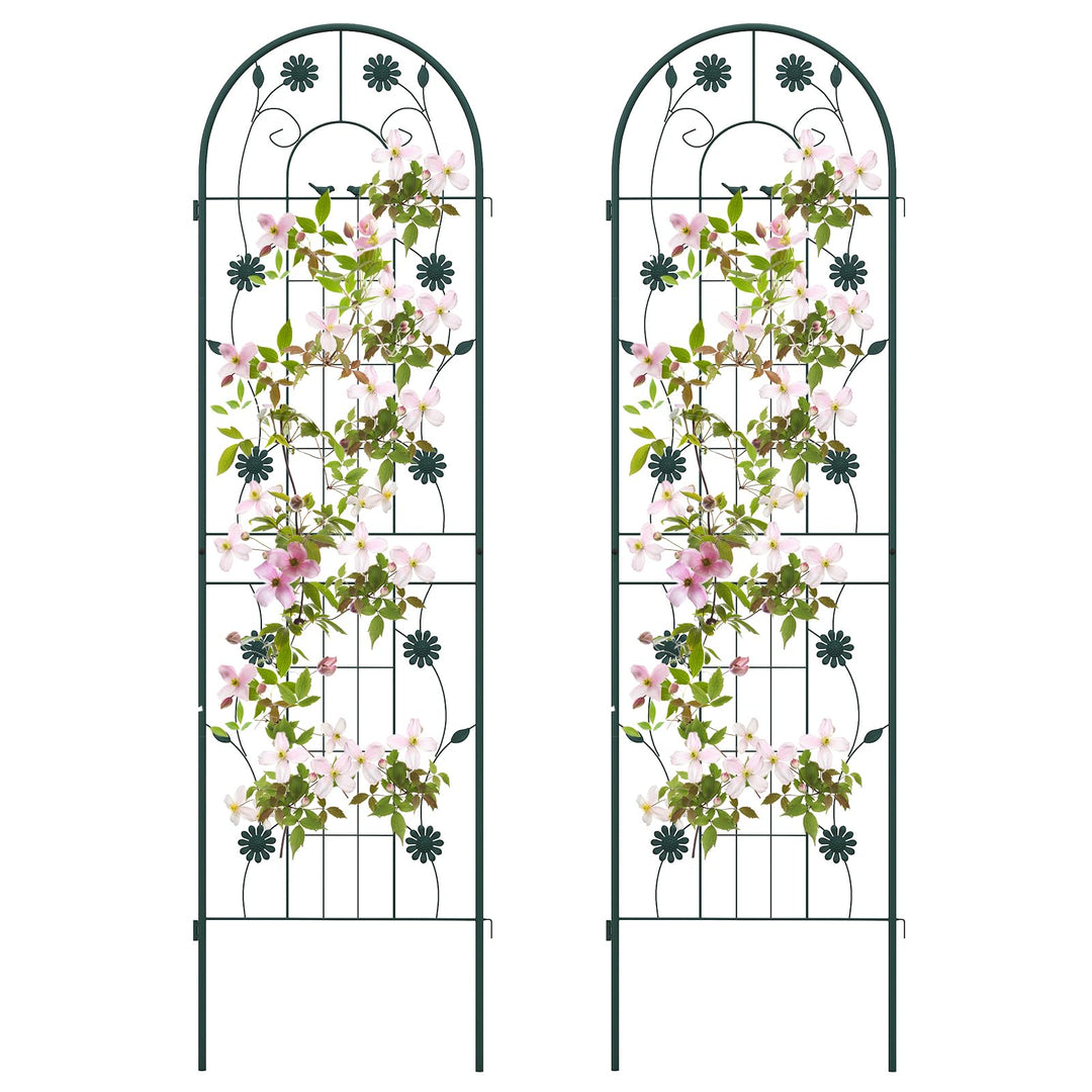 steel trellis for climbing plants Giantex Garden Trellis, Tall Galvanized Steel Trellis for Climbing Plants 71"x20" / Green / 2