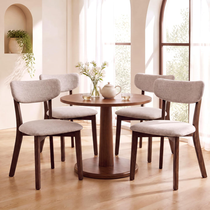 GIANTEX Wood Dining Chairs Set of 4 for Home Living Room