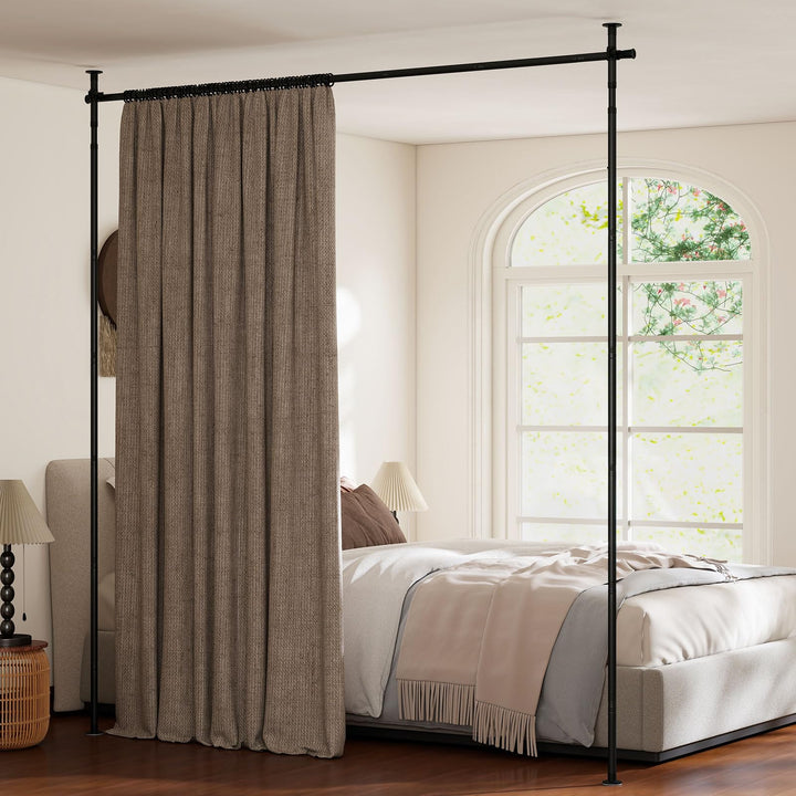 Giantex Room Divider Curtain Rod Adjustable 4-10 ft Height &amp; 28-72 in Width